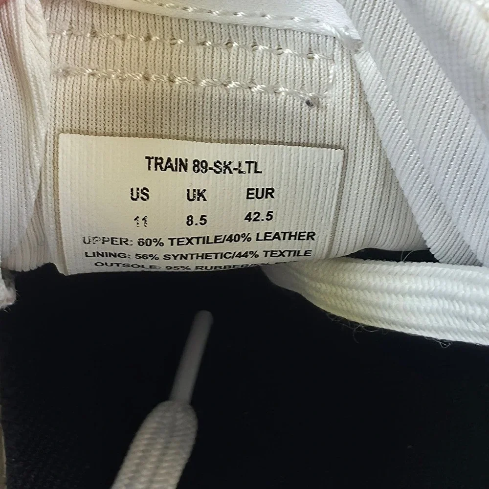Polo Ralph Lauren Train 85 Sneaker Mens 11 Cream Tan Good Suede Nylon Runner